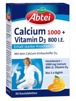 Abtei Calcium 1000 Vitamin D3 800 IE , 30 viên
