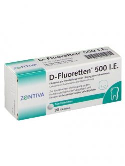 Vitamin D Fluoretten 500 IE, 90 viên