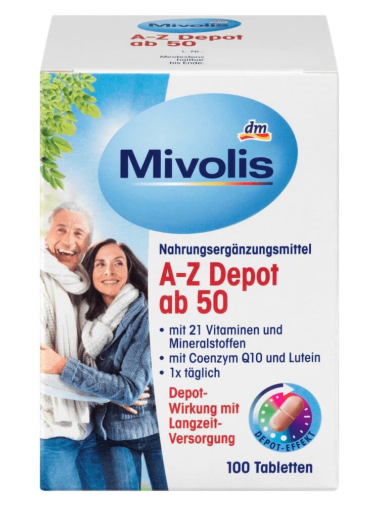 Vitamin Tổng Hợp Mivolis A Z Depot ab 50, 100 Viên