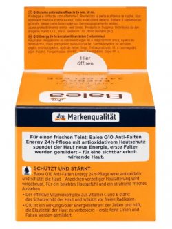Kem dưỡng da Balea Q10 Anti Falten Energy 24h Pflege, 50ml