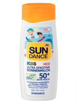 Sundance Med Kids Ultra Sensitive Sonnemilch Spf 50+, 200 ml