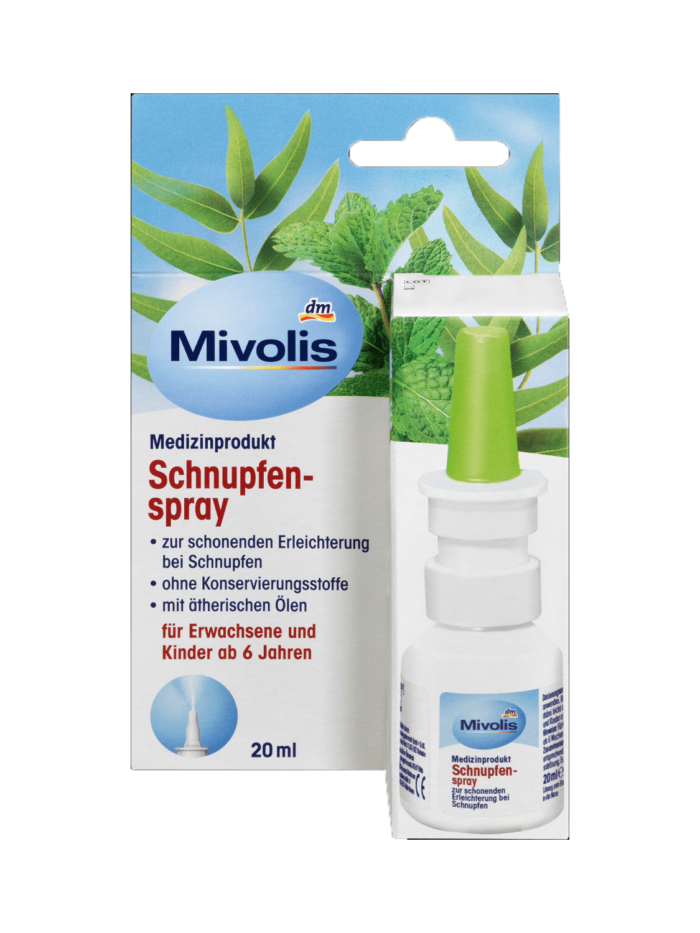 Xịt Chống nghẹt mũi do cảm lạnh Mivolis Schnupfen Spray 20ml